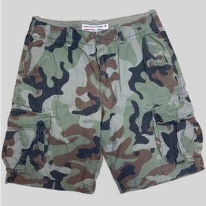 American Eagle Outfitters Green and Brown Cargo Shorts